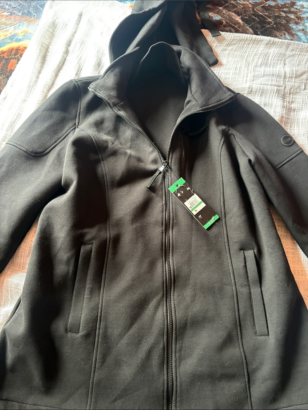 Andrew Marc Men's Black Hooded Softshell Jacket